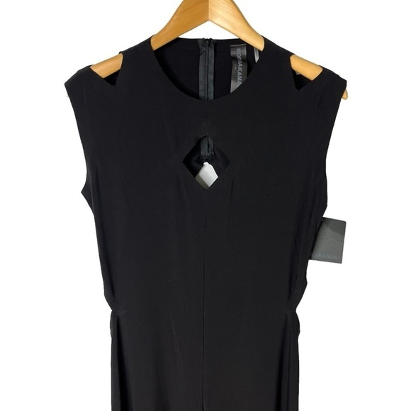 Norma Kamali Sleeveless Cut Out Jumpsuit Black Size Large Cut Out Accents - Picture 5 of 10